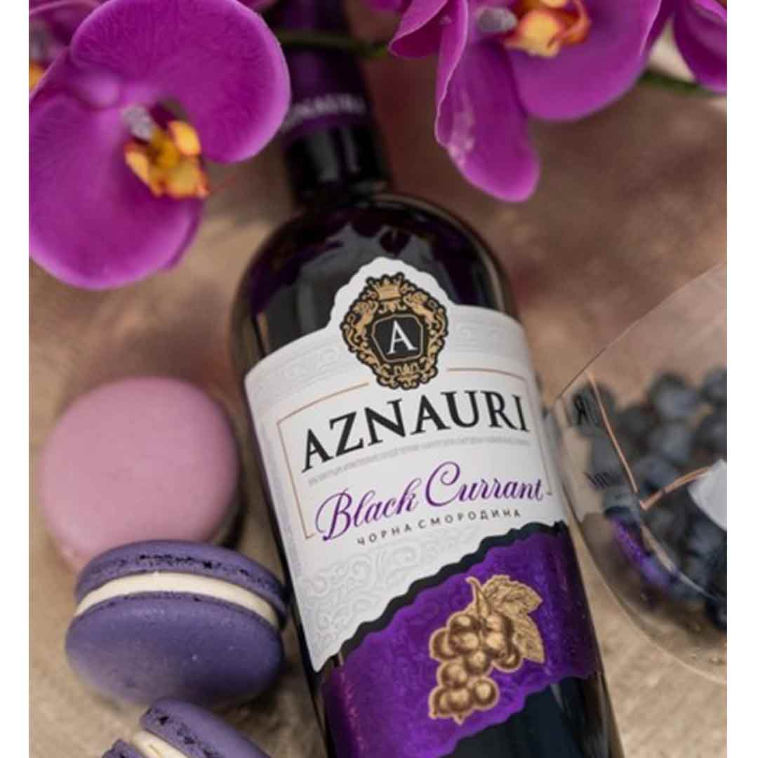 Вино Aznauri Черная смородина красное сладкое 0,75л 9-13% купить