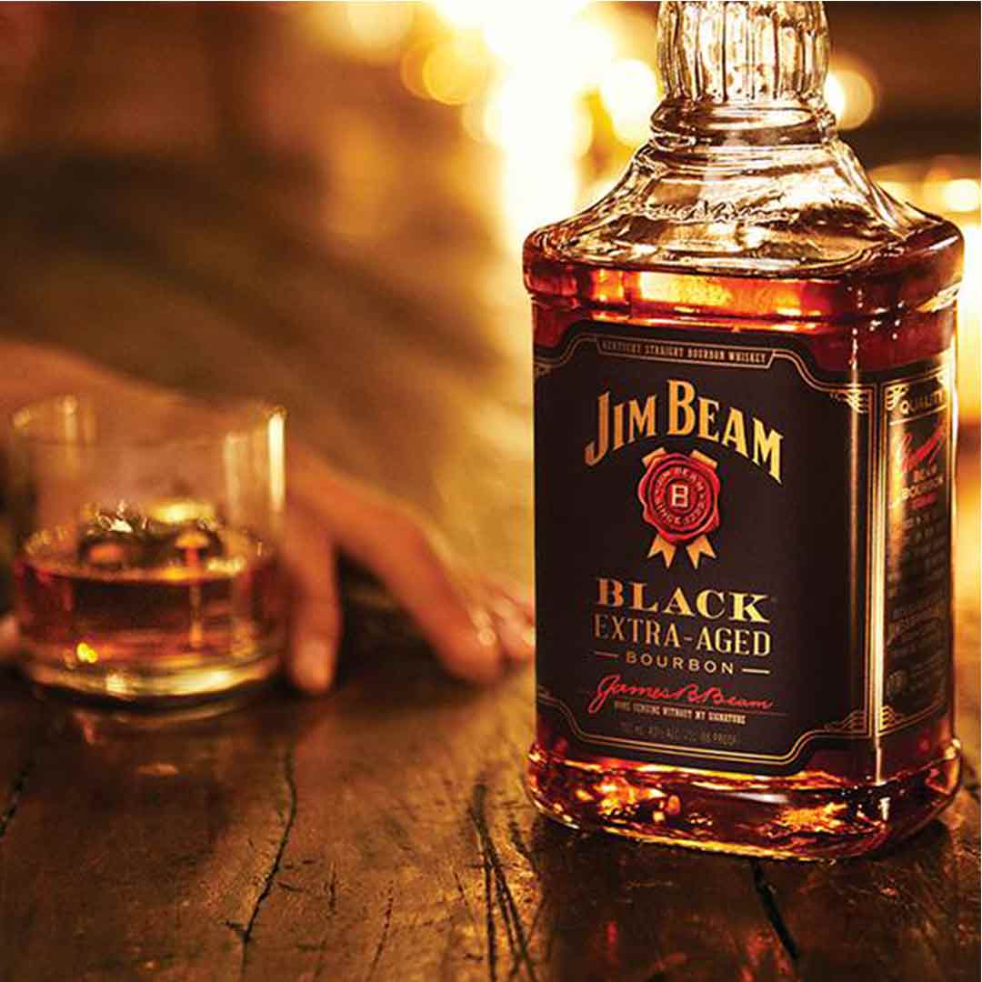 Виски Jim Beam Black  0,7л 43% + 2 стакана купить