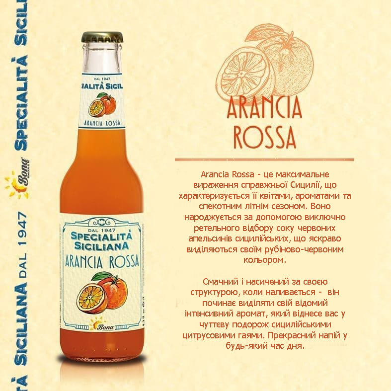 Напиток Arancia Rossa Specialita Siciliana dal 1974 0,275л 0% купить
