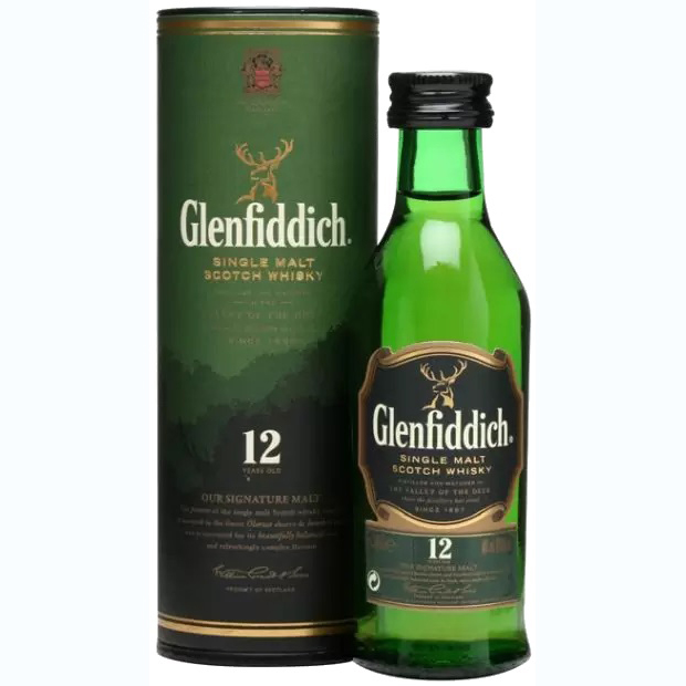Виски Glenfiddich 12 лет выдержки 0,05л 40% купить
