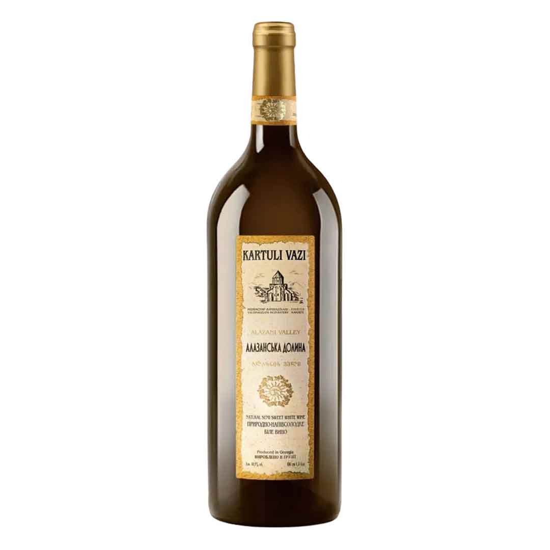 Вино Kartuli Vazi Алазанська долина біле напівсолодке 1,5л 11%