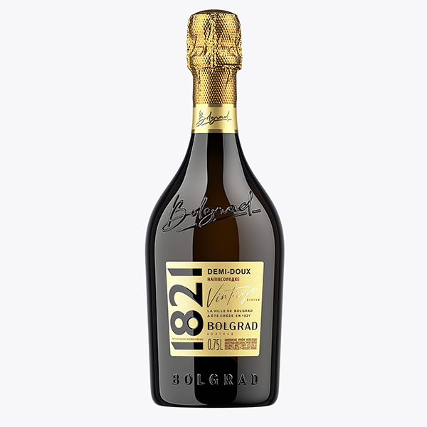 Шампанське Bolgrad 1821 Demi-Doux Vintage Bolgrad напівсолодке 0,75л 10,5-12,5%