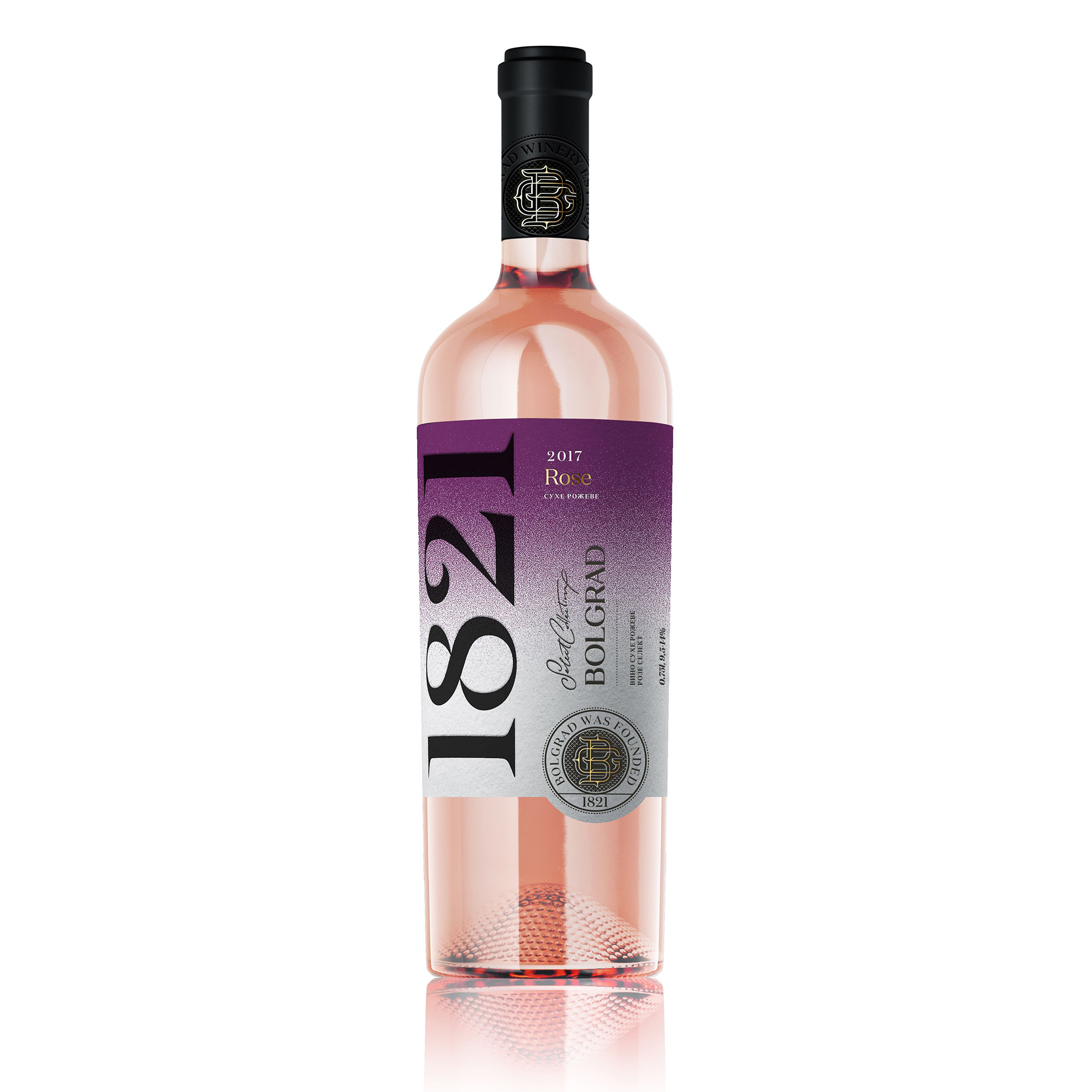 Вино Bolgrad Rose Select розовое сухое 0,75л 12,5-13,5%