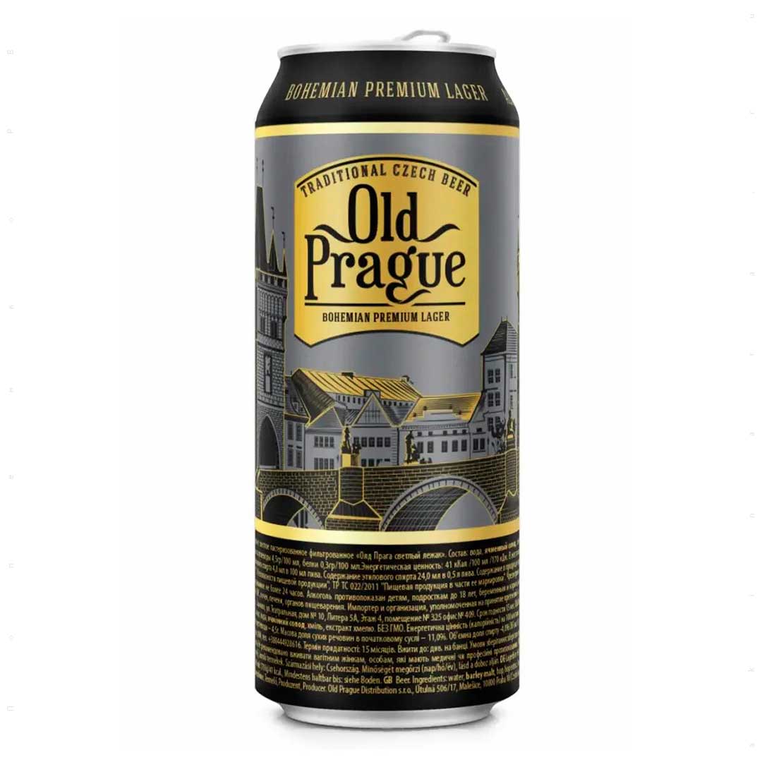 Пиво OLD Prague premium lager 0,5 л 4,8%