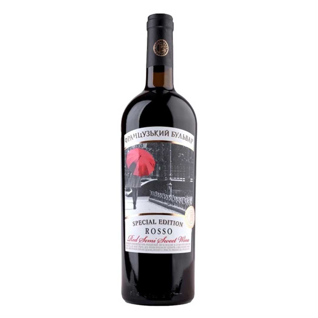 Вино Французький бульвар Rosso червоне напівсолодке 0,75л 9,5-12%