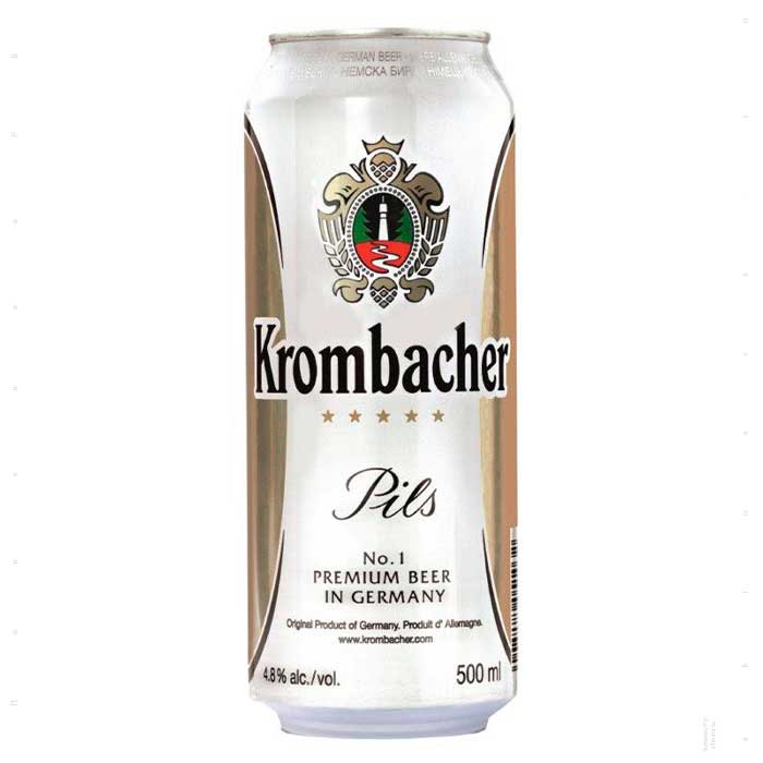 Пиво Krombacher светлое фильтрованное 4,8% 0,5л