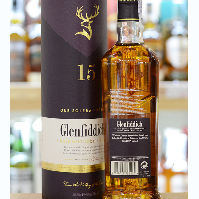Виски односолодовый Glenfiddich 15 лет выдержки 0,7 л 40% купить