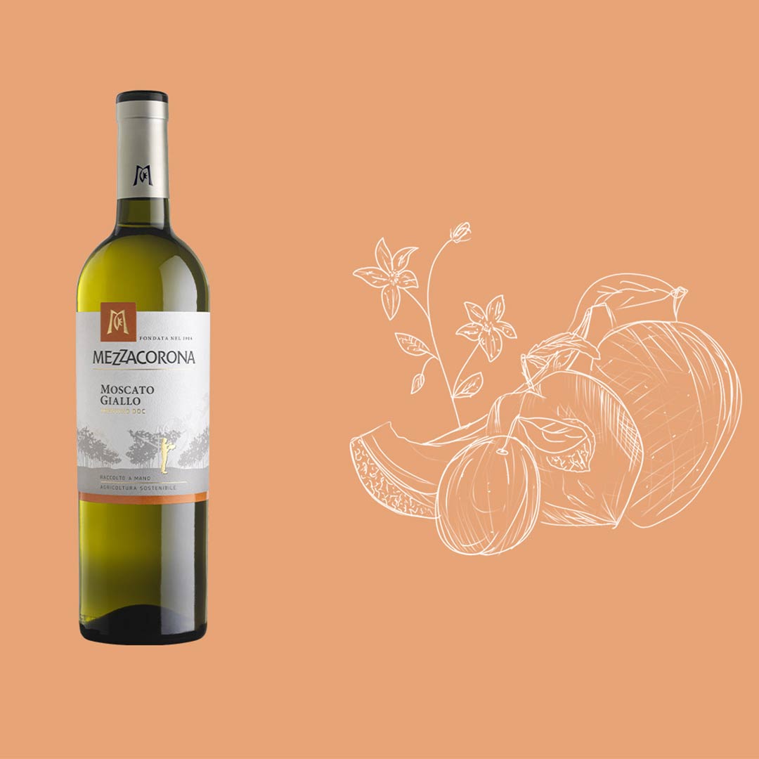 Вино Mezzacorona Moscato Giallo Trentino DOC белое полусладкое 0,75л 11% купить