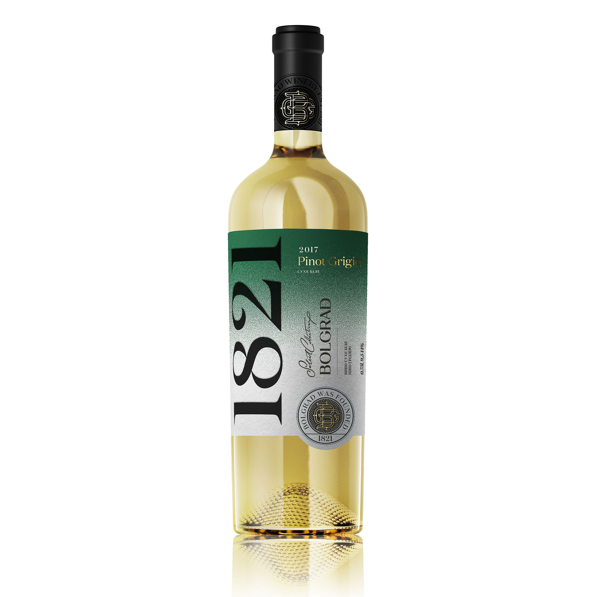 Вино Bolgrad Pinot Grigio Select біле сухе 0,75л 12,5-13,5%