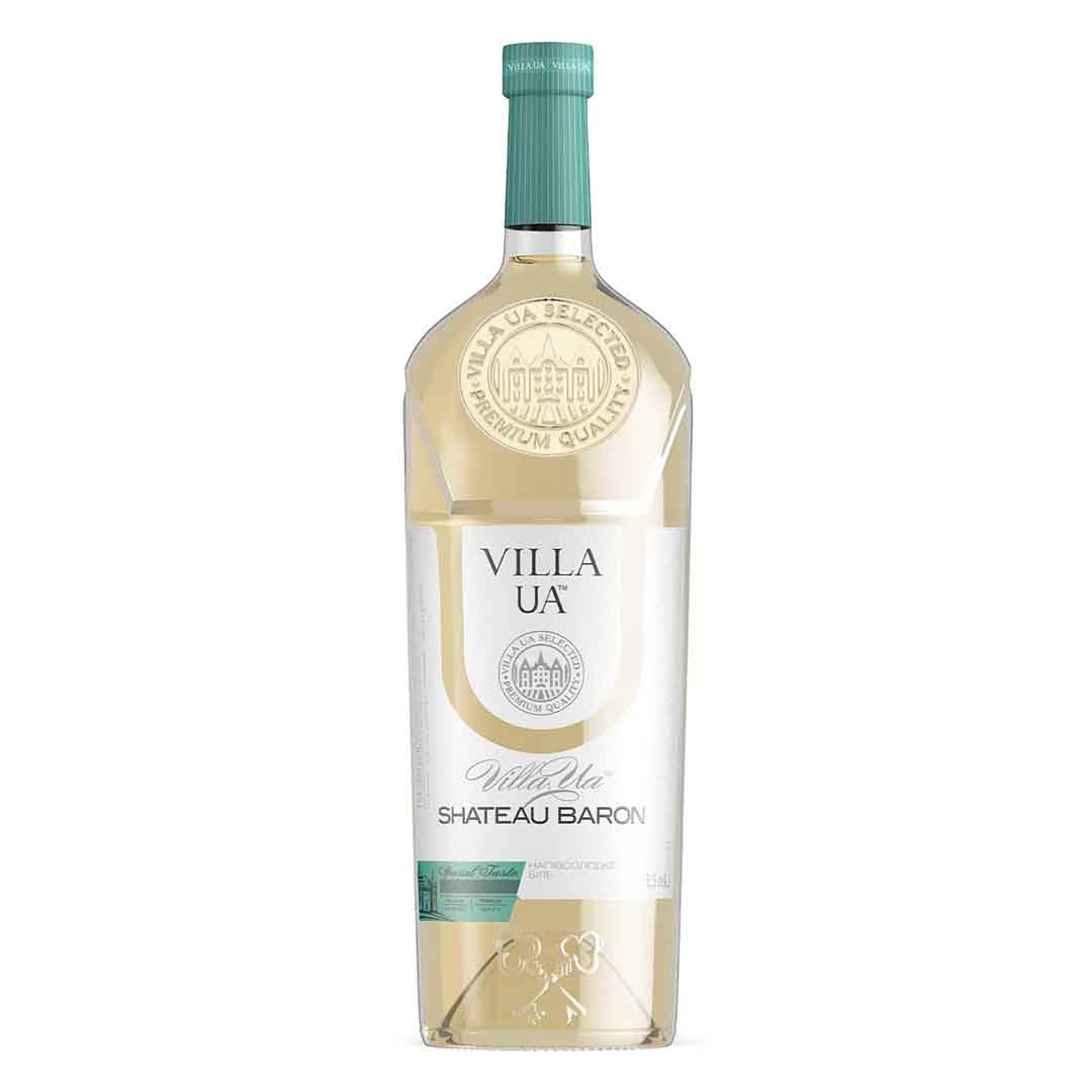 Вино Villa UA Shateau Baron белое полусладкое 1,5л 10-13%
