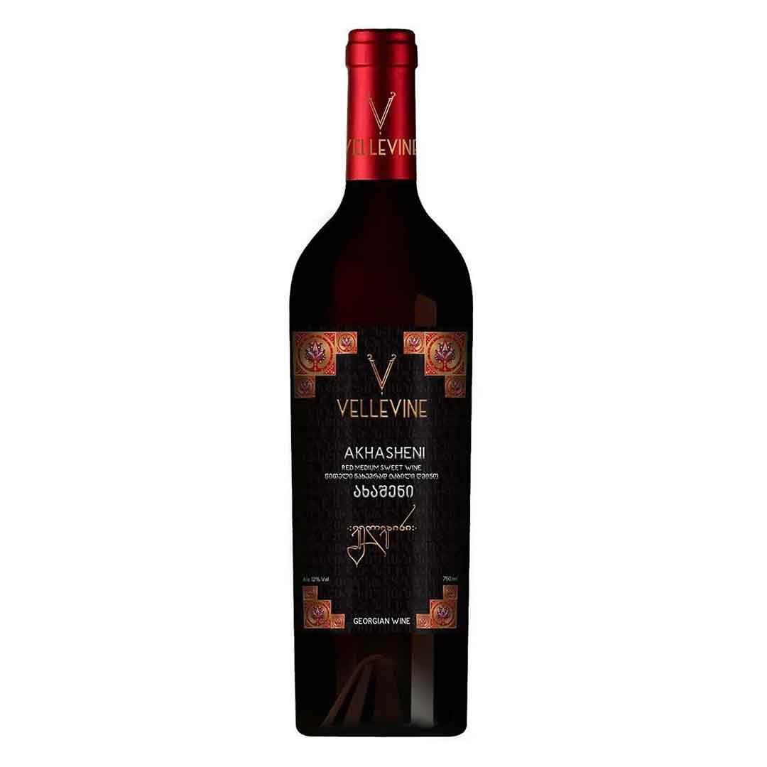 Вино Vellevine Ахашені червоне напівсолодке 0,75 л 11-13%