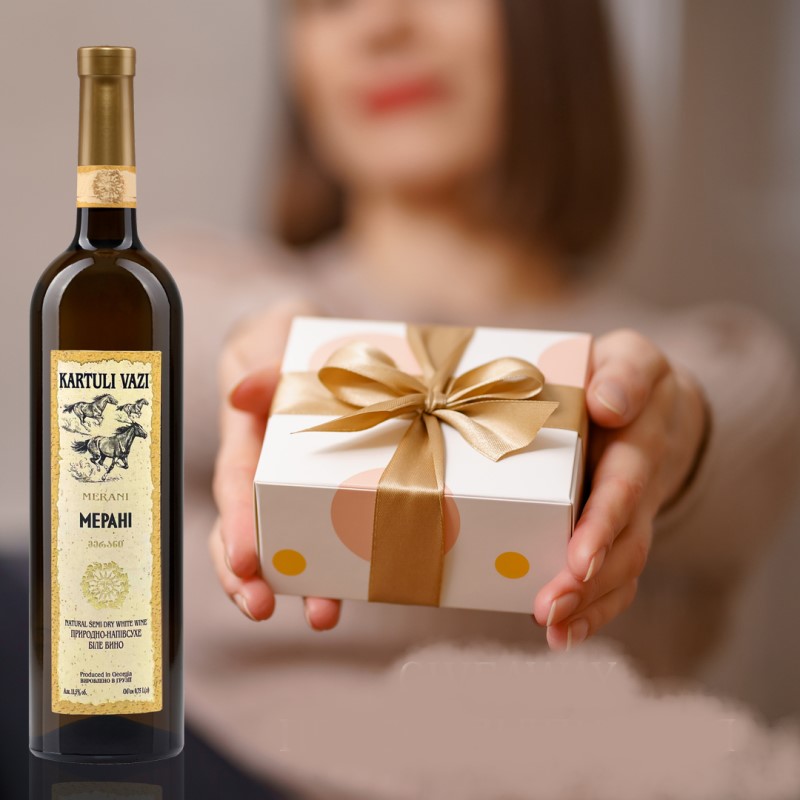 Вино Kartuli Vazi Мерани белое полусухое 0,75л 11% купить