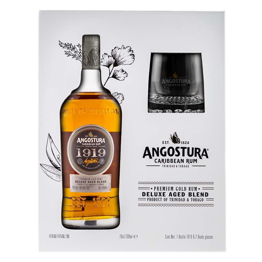 Ром Angostura 1919 0,7л 40% +2 стакана подарок