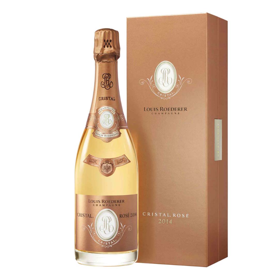 Шампанское Louis Roederer Cristal Rose Gift Box 2014 розовое брют 0,75л 10,6-12,9%