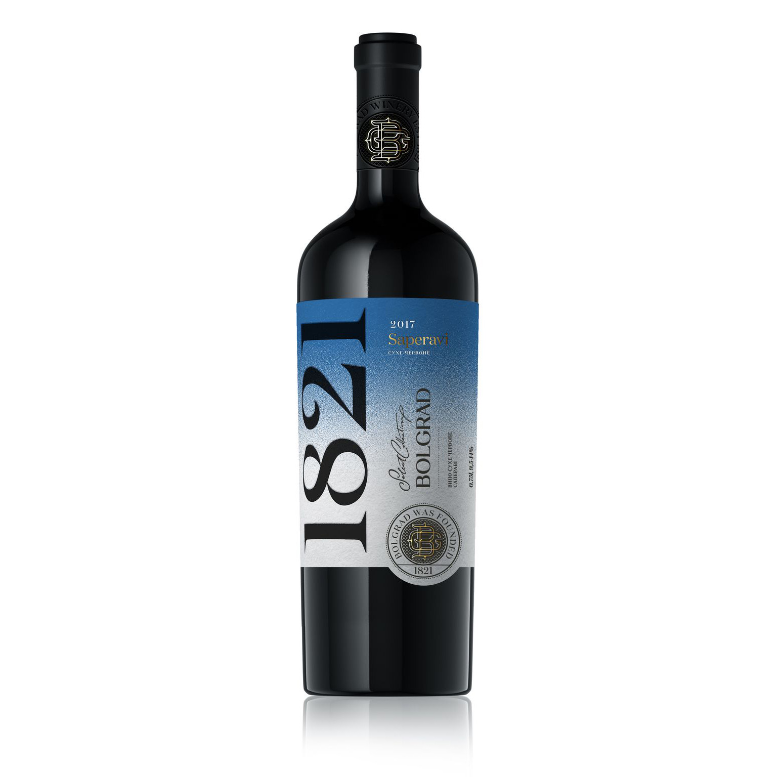 Вино Bolgrad Saperavi Select красное сухое 0,75л 13,5-14%