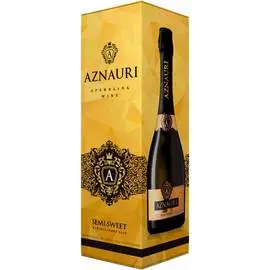 Вино ігристе Aznauri напівсолодке біле 0,75л 10-13%