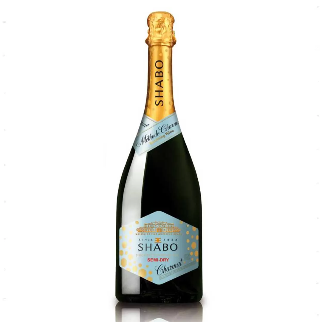 Вино игристое Shabo полусухое белое 0,75л 10,5-13,5%