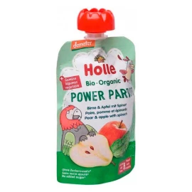 Пюре Power Parro з грушею, яблуком та шпинатом органічне (з 6 місяців) Holle 100г