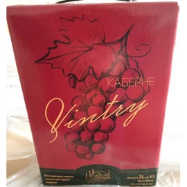 Вино Vintry Cabernet червоне сухе 3л 14%