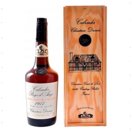 Кальвадос Christian Drouin Coeur de Lion Pays d'Auge 1977 деревянная коробка 0,7л 42%