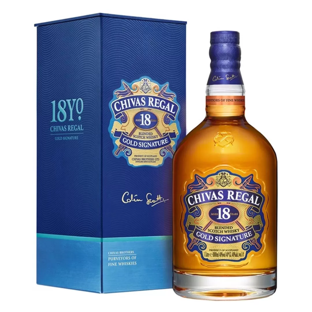 Виски Chivas Regal 18 лет выдержки в подарочной упаковке 1 л 40%