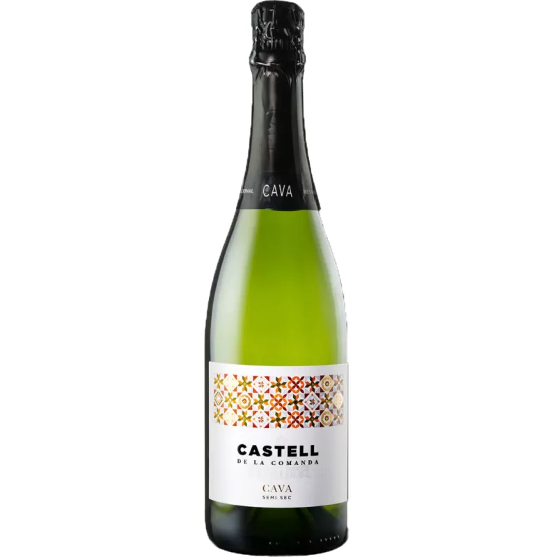Вино игристое Castell De La Comanda Cava Semi Sec белое полусухое 0,75л 11,5%