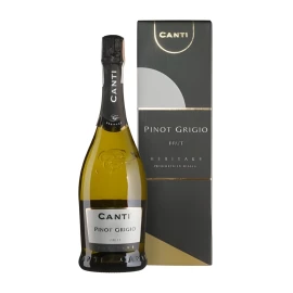 Вино ігристе біле брют Canti Pino Grigio Brut у подарунковій коробці 0,75 л 11%