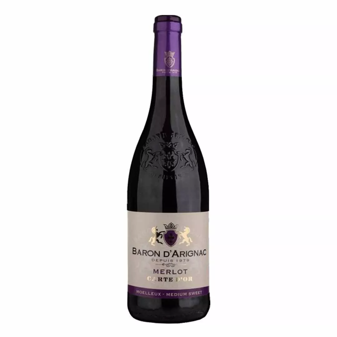 Вино Baron d'Arignac Merlot червоне напівсолодке 0,75л 12%