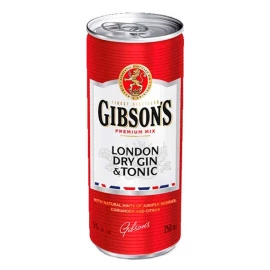 Слабоалкогольний напій Gibson's London Dry Gin & Tonic 0,25 л 5%