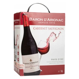 Вино Baron dArignac Cabernet Sauvignon червоне сухе 5л 12%