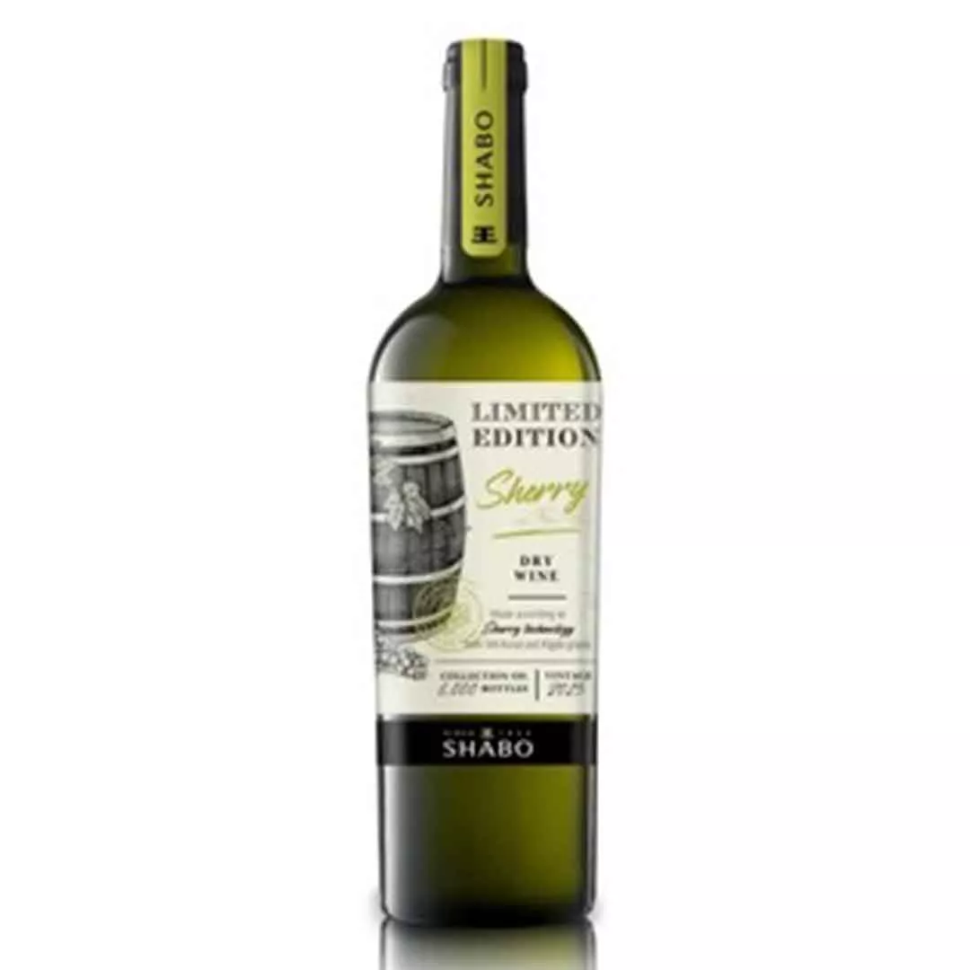 Вино кріплене Shabo Limited Edition Херес сухе біле 0,75л 15%