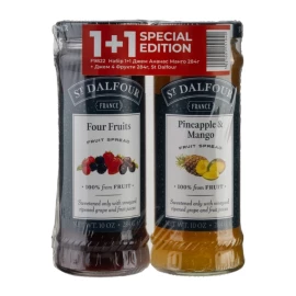 Набір 1+1 Джем Ананас Манго 284г та Джем 4 Фрукти St Dalfour 284г