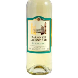 Вино Baron de Lirondeau белое сухое 0,75л 11% купить