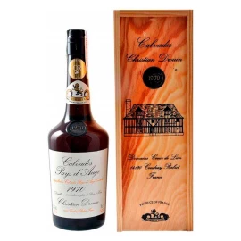 Кальвадос Coeur de Lion Pays d'Auge 1970, Calvados Christian Drouin деревянная коробка 0,75л 42%
