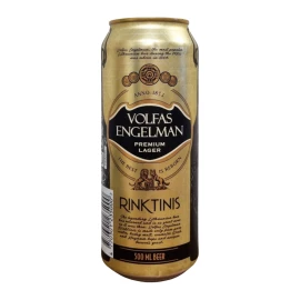 Пиво Volfas Engelman Rinktinis світле фільтроване 0,5 л 5,2%