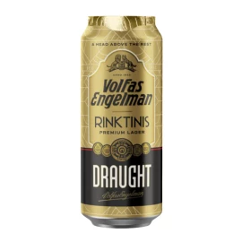 Пиво Volfas Engelman Rinktinis Draught світле фільтроване 0,5 л 5,2%
