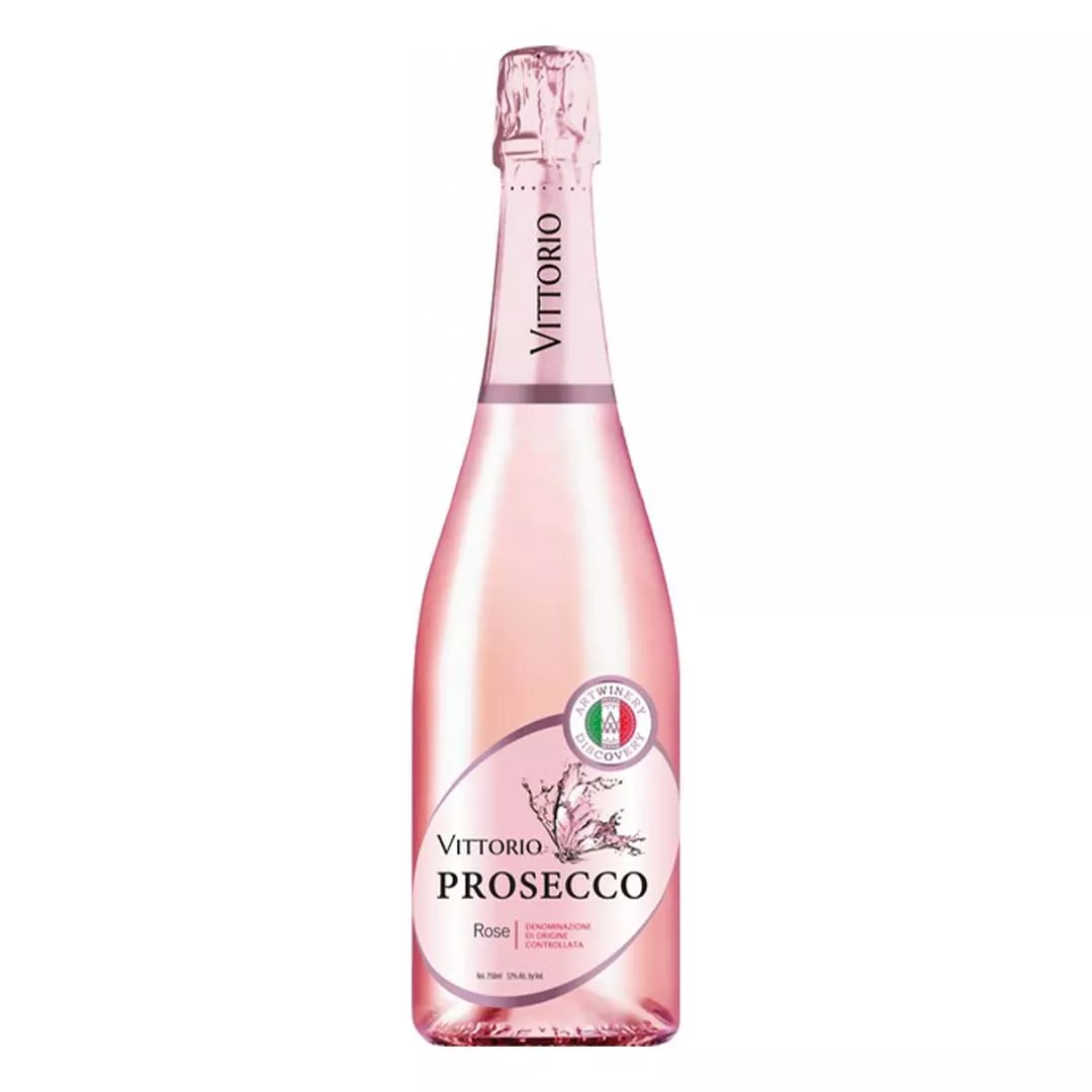 Вино игристое Vittorio Prosecco Doc Spumante Rose Extra Dry розовое 0,75л 11%