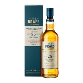 Віскі односолодовий Braes of Glenlivet 25 років у коробці 0,7л 48%