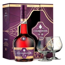 Коньяк Courvoisier VS 0,7л 40% + 2 бокала