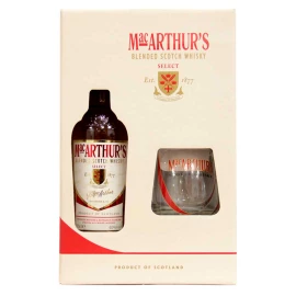 Набір віскі MacArthur's 40 0,7л % + 1 склянка в коробці