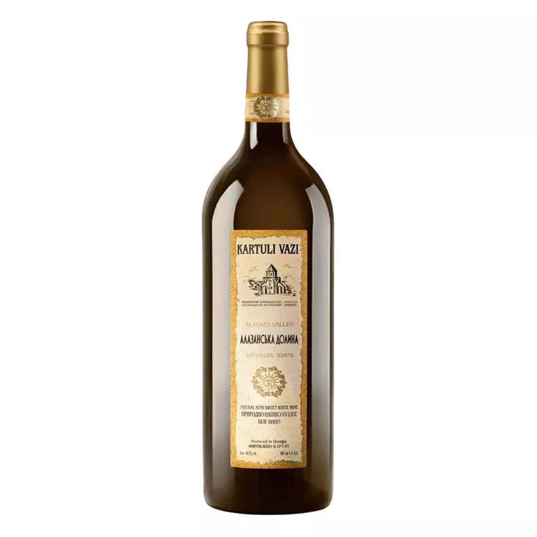Вино Kartuli Vazi Алазанська долина біле напівсолодке 1,5л 11%