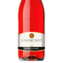 Вино ігристе Borgo Sole Lambrusco Dell`Emilia IGT Rosato Amabile рожеве напівсолодке 0,75 л 8% купити