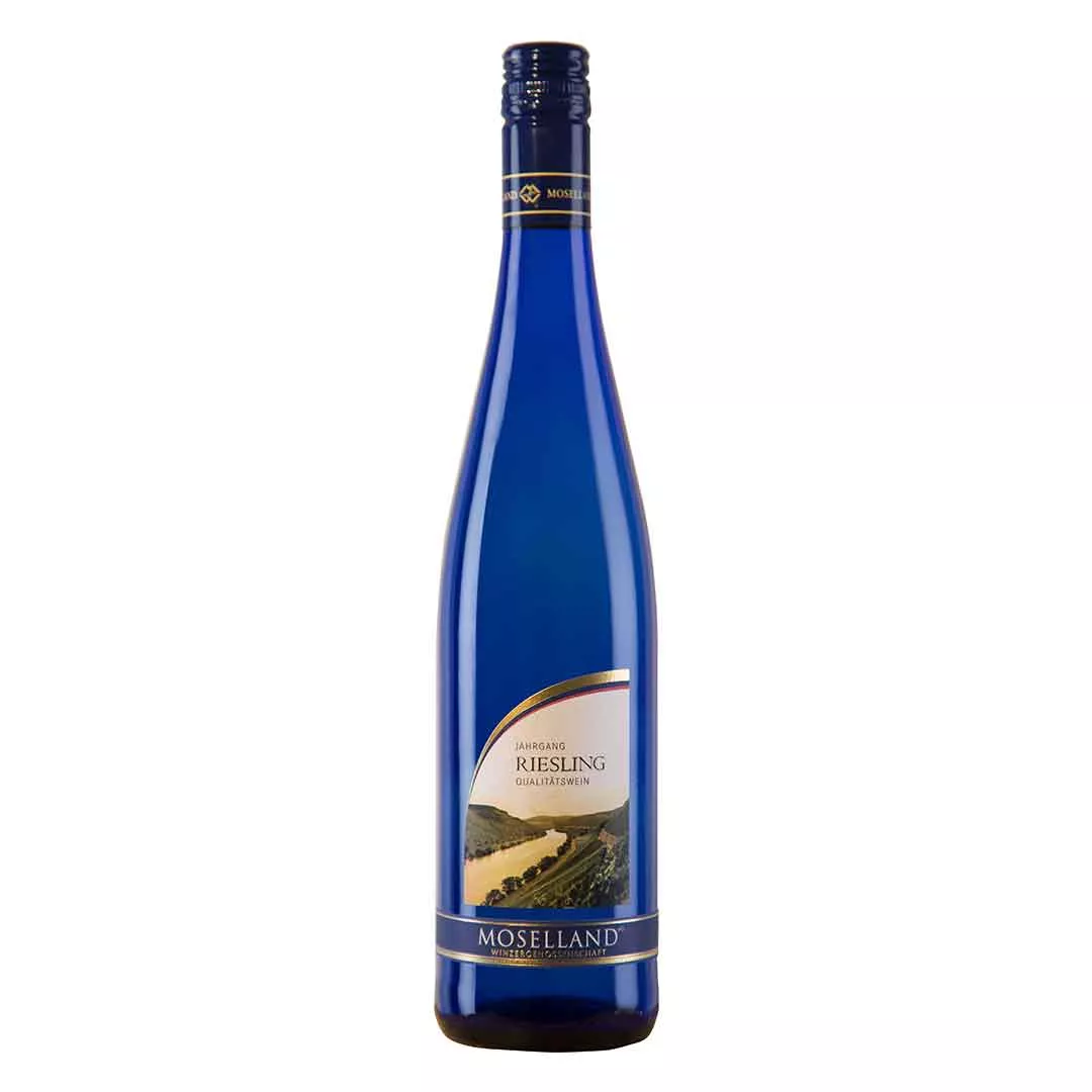 Вино Moselland Рислинг белое полусладкое 0,75л 11% синяя бутылка