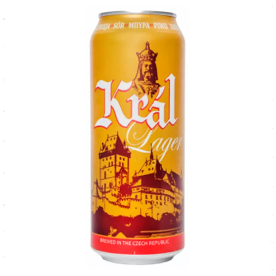 Пиво Kral Lager светлое фильтрованное 0,5л 4,7%