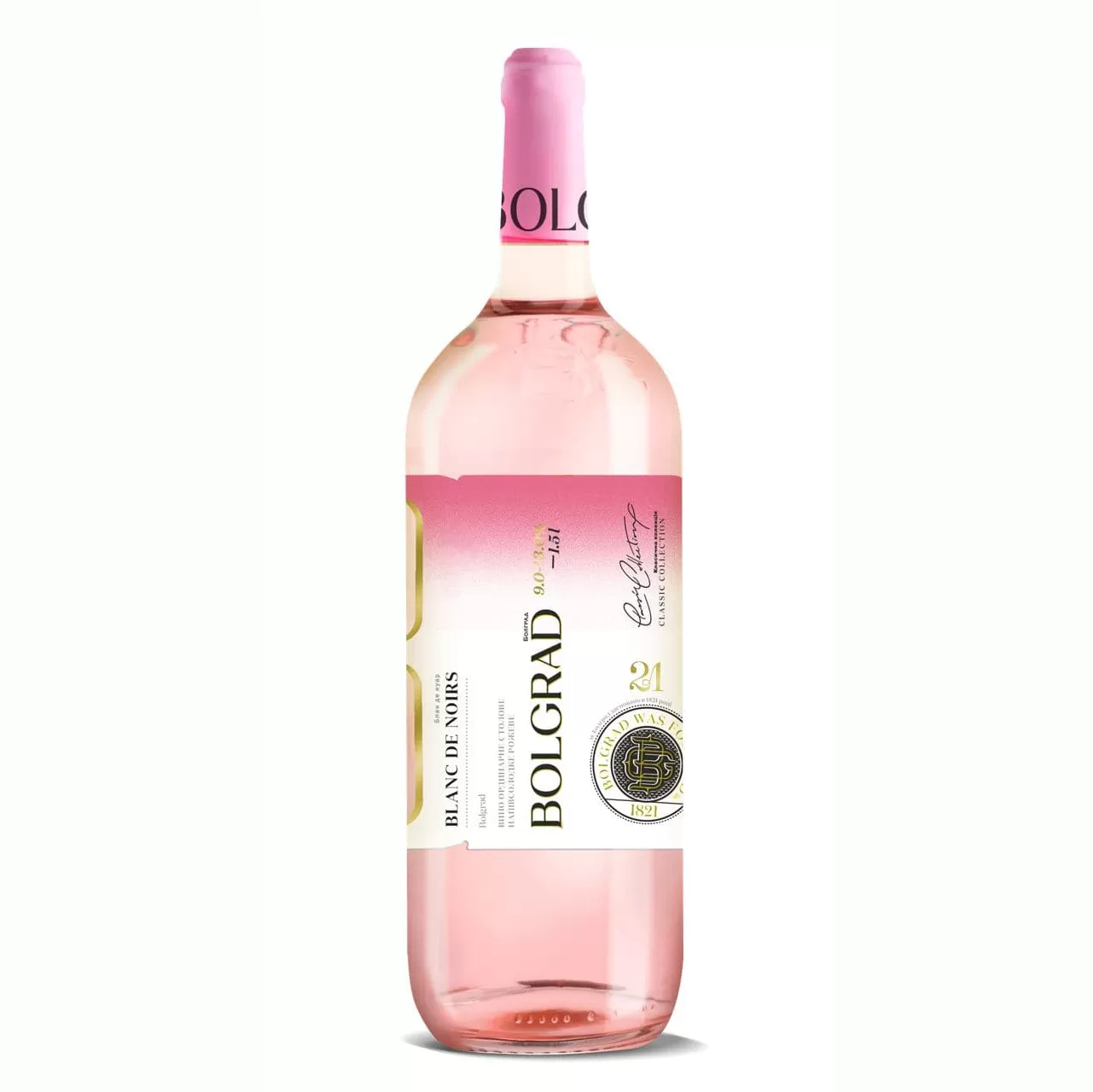 Вино Bolgrad Blan de noirs розовое полусладкое 1,5л 9-13%