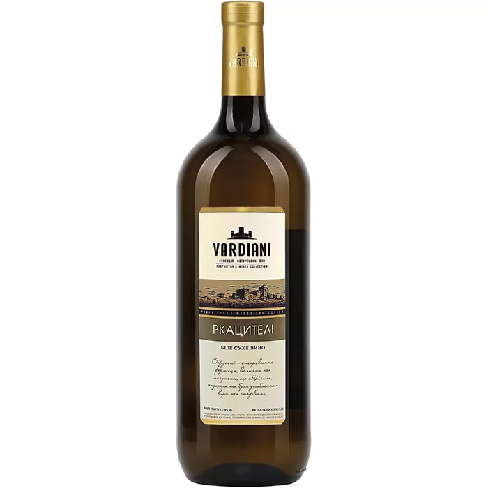 Вино Vardiani Rkatsiteli белое сухое 1,5л 9,5-14%