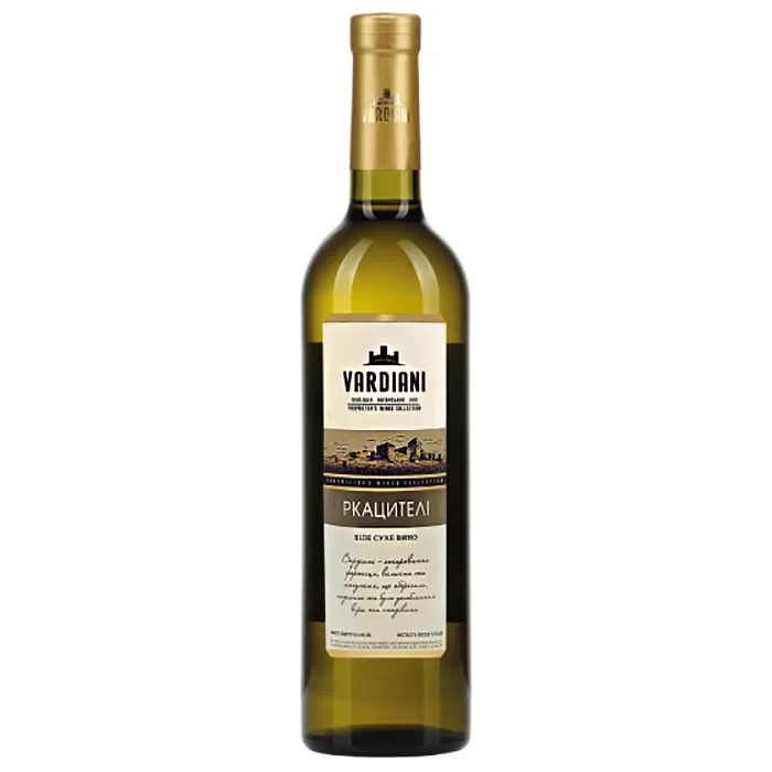 Вино Vardiani Rkatsiteli белое сухое 0,75л 9,5-14%