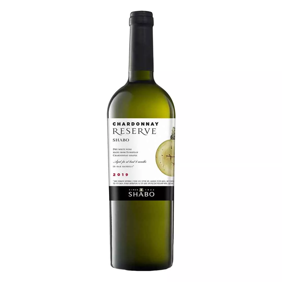 Вино Shabo Reserve Шардоне белое сухое 0,75л 9-13%
