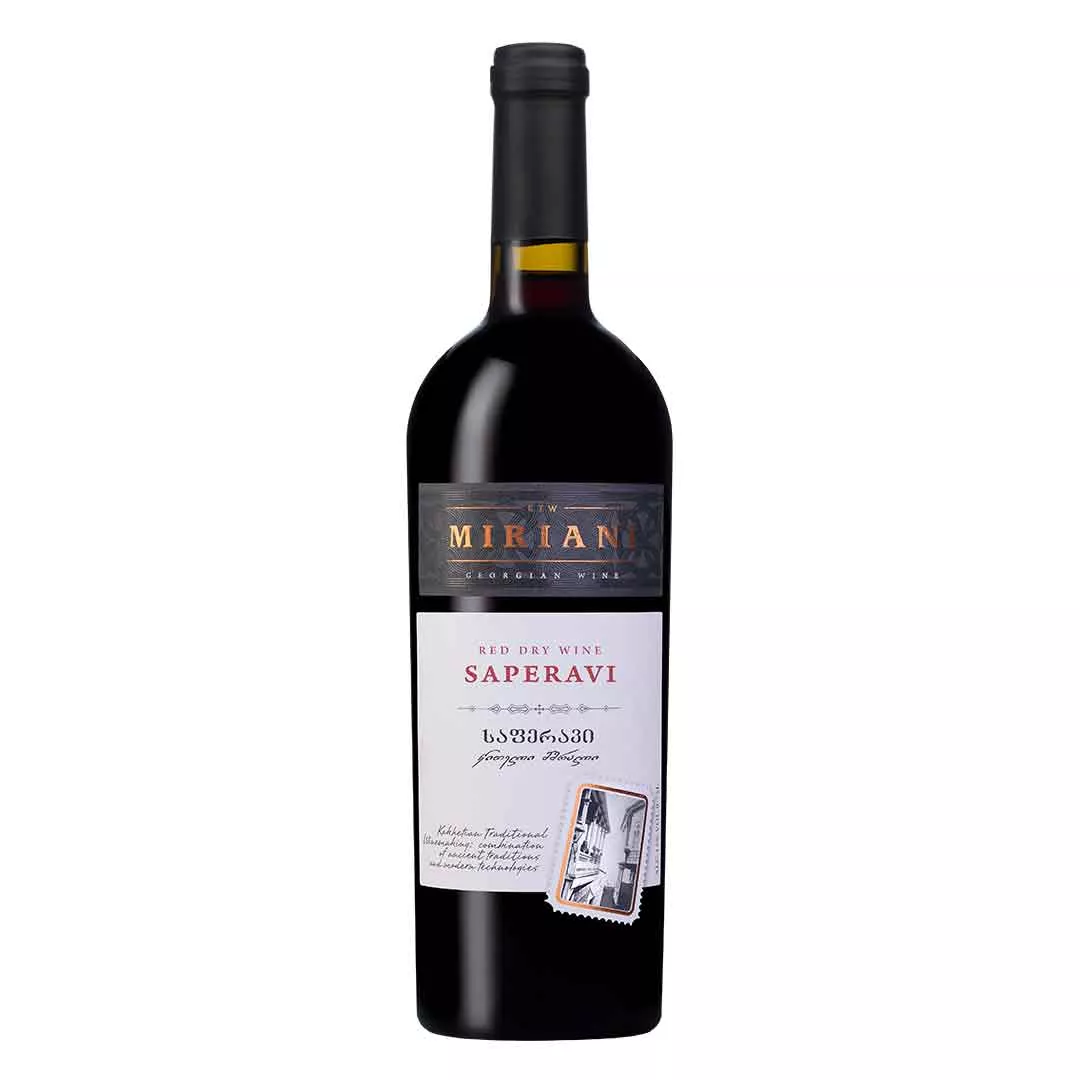 Вино Miriani Саперави красное сухое 0,75л 11-12%