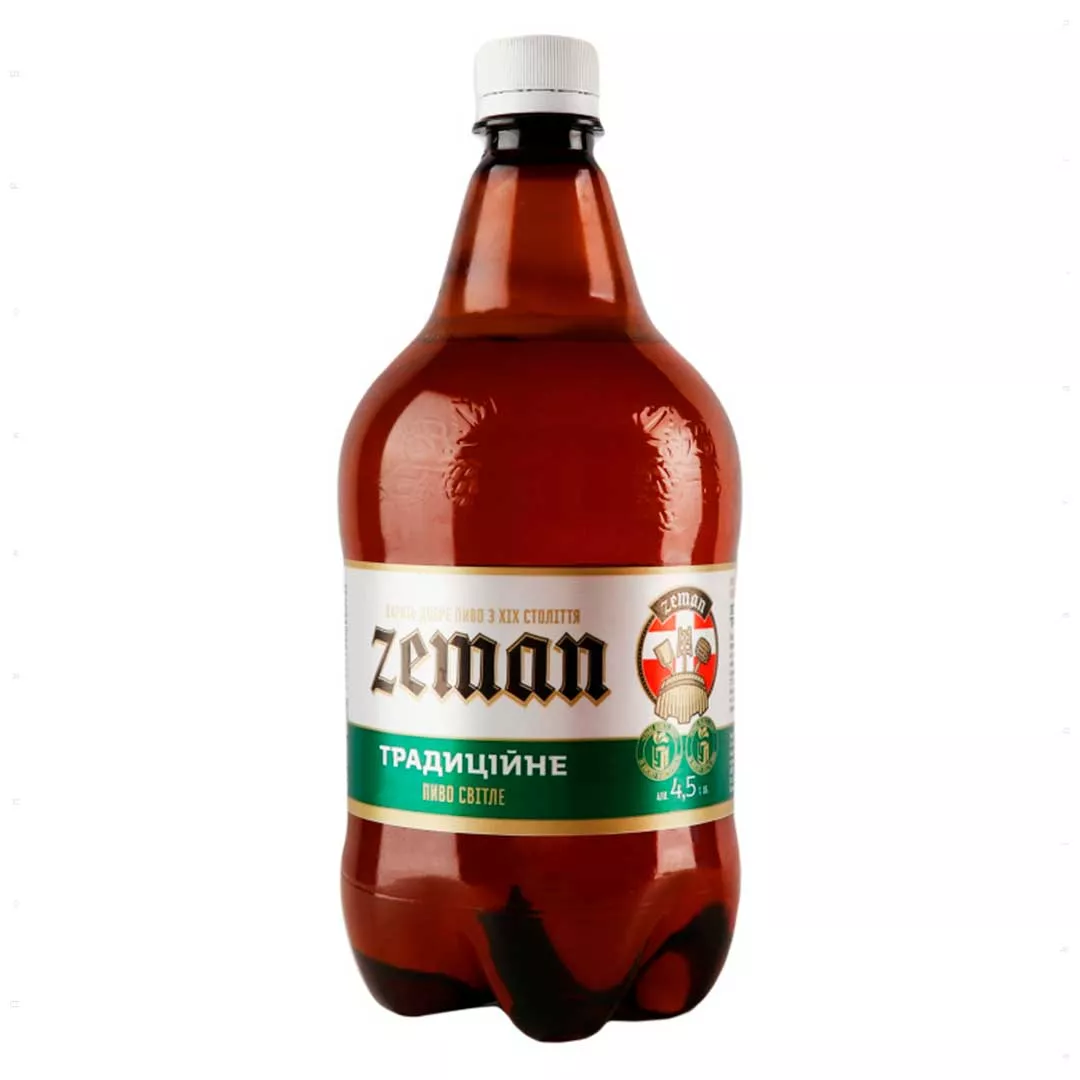 Пиво Zeman Традиційне світле 1л 4,5%